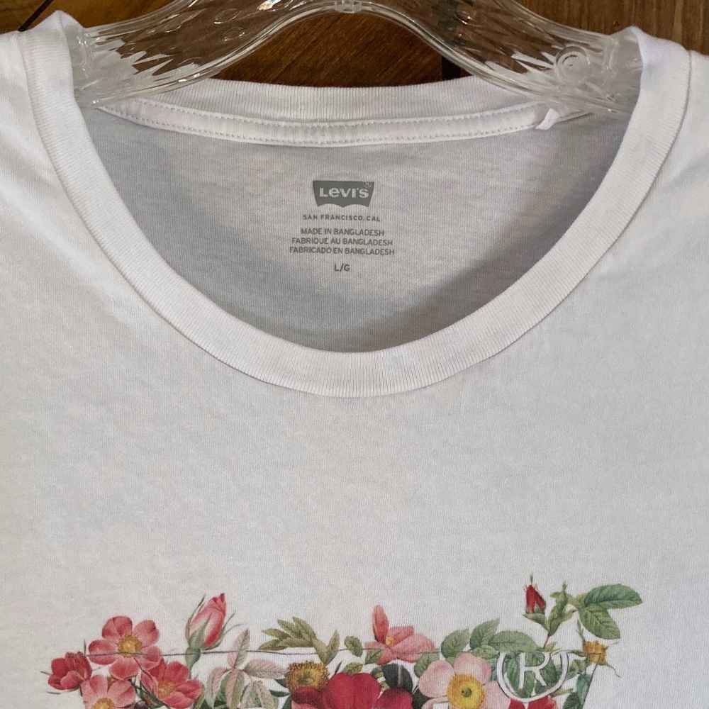 Floral LEVIS Cotton T-Shirt Top - Picture 3 of 4